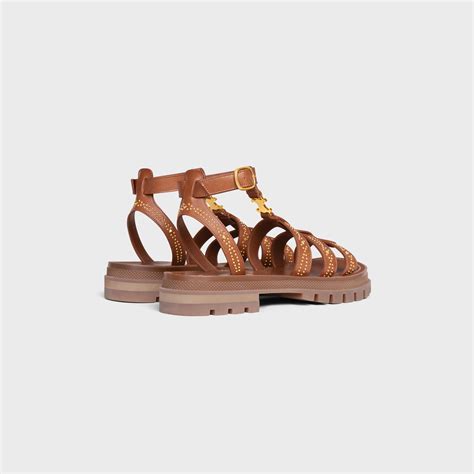 Women's Clea Triomphe gladiator chunky calfskin sandals.